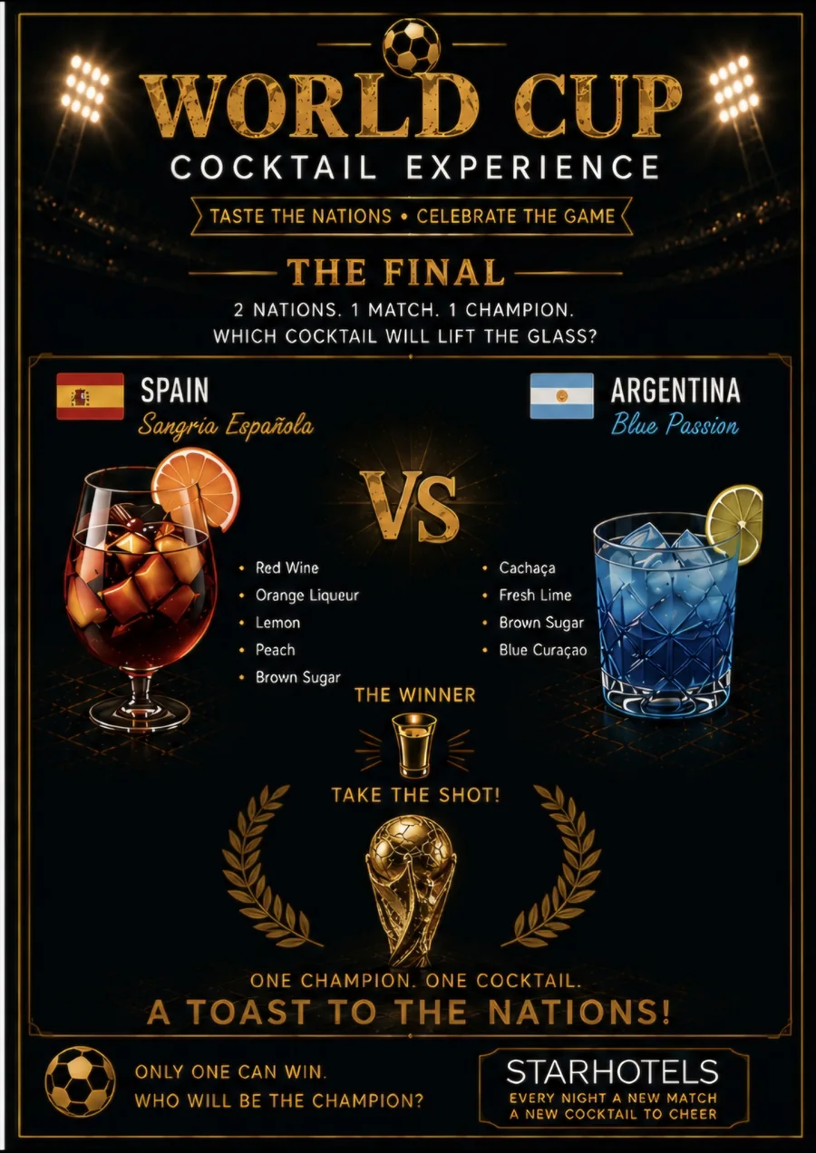La finale del format World Cup Cocktail Experience: Spagna contro Argentina